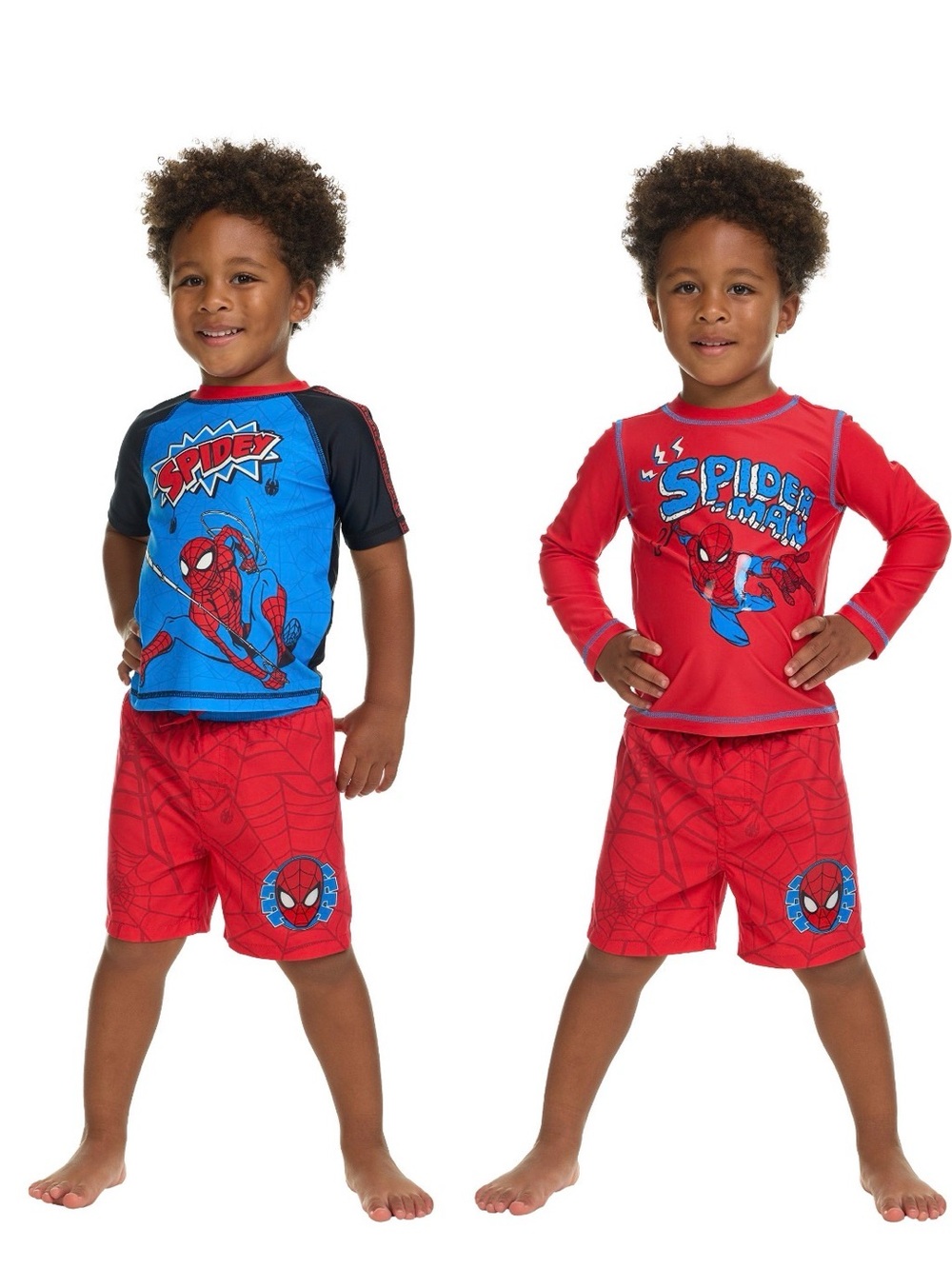 NWT Kids Spiderman Three-Piece Rash Guard Swim Set - Size 2T